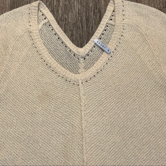 JACKS Crocheted Short Sleeve Tasseled Sweater - Picture 2 of 9